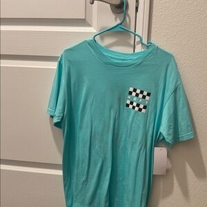 Neff Turquoise Tee with Checkered Patch
